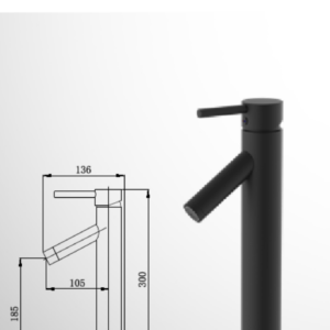 ברז גבוה לכיור – פיה קבועה