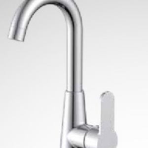 ברז פרח נמוך לכיור אינטגרלי – ידית רחבה – פיה מסתובבת