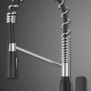 ברז מטבח נשלף 2 מצבי זרימת מים שונים – פיה גדולה מסתובבת