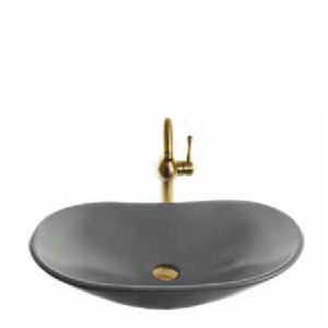 כיור אובלי מונח- עשוי מחרס איכותי – מידות 64/37/16 ס"מ