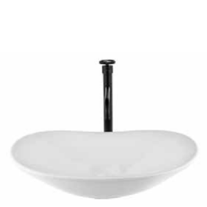 כיור אובלי מונח- עשוי מחרס איכותי – מידות 64/37/16 ס"מ