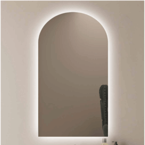 מראת קשת לאמבטיה 60/120 ס"מ עם תאורת לד – אור לבן/צהוב